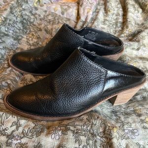 Kelsi Dagger Black Kellum Leather Ankle Mules 7